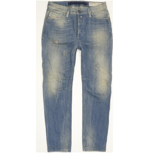 Diesel Eazee 0822C Blue Tapered Relaxed Boyfriend Jeans High Waisted W25 L32
