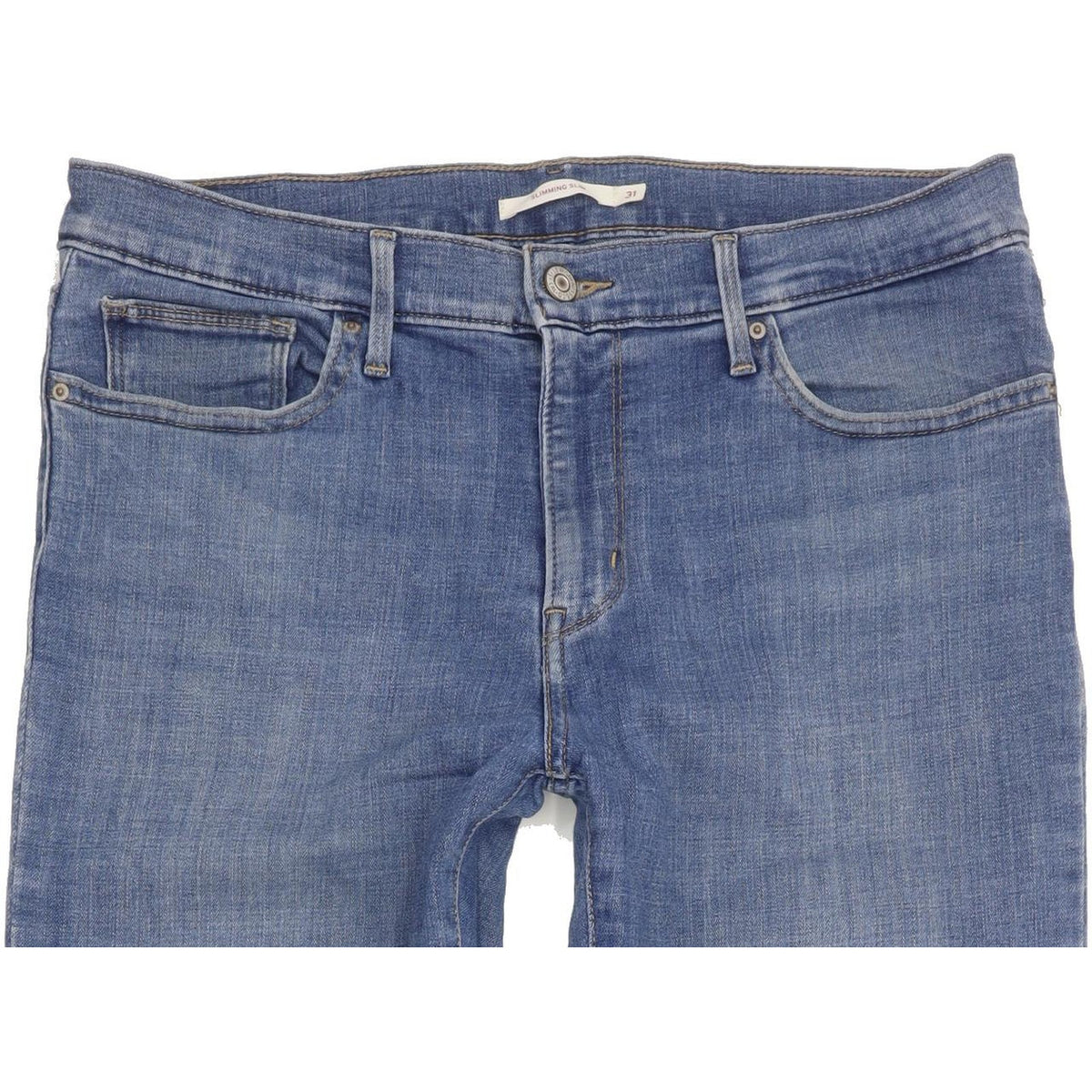 Levi's Slimming Women Blue Straight Slim Stretch Jeans W31 L32