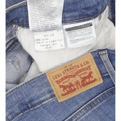 Levi's Slimming Women Blue Straight Slim Stretch Jeans W31 L32