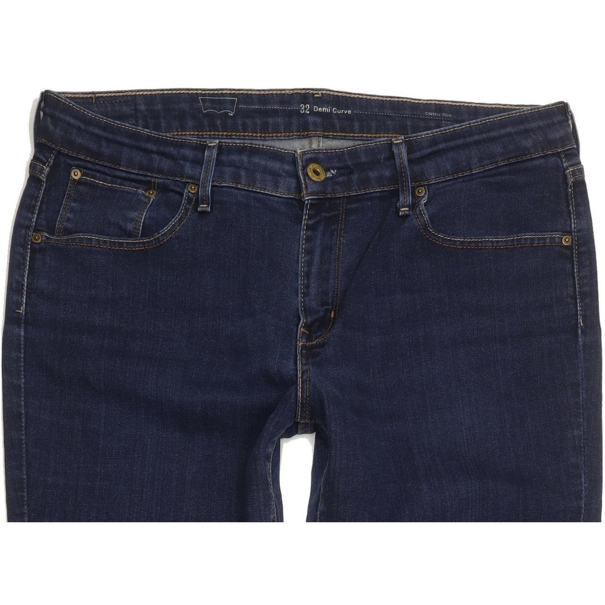 Levi's Demi Curve Women Blue Straight Slim Stretch Jeans W32 L28