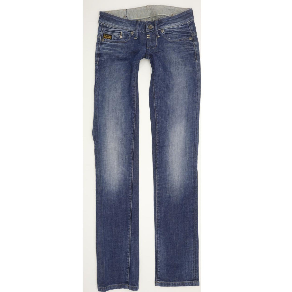 G-Star Midge Women Blue Straight Slim Stretch Jeans W27 L35