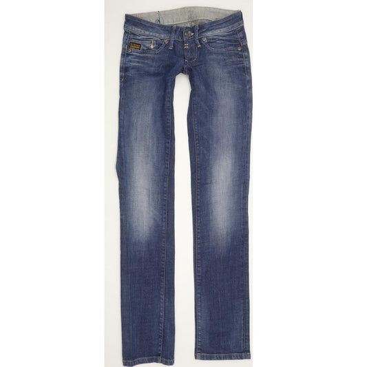 G-Star Midge Women Blue Straight Slim Stretch Jeans W27 L35