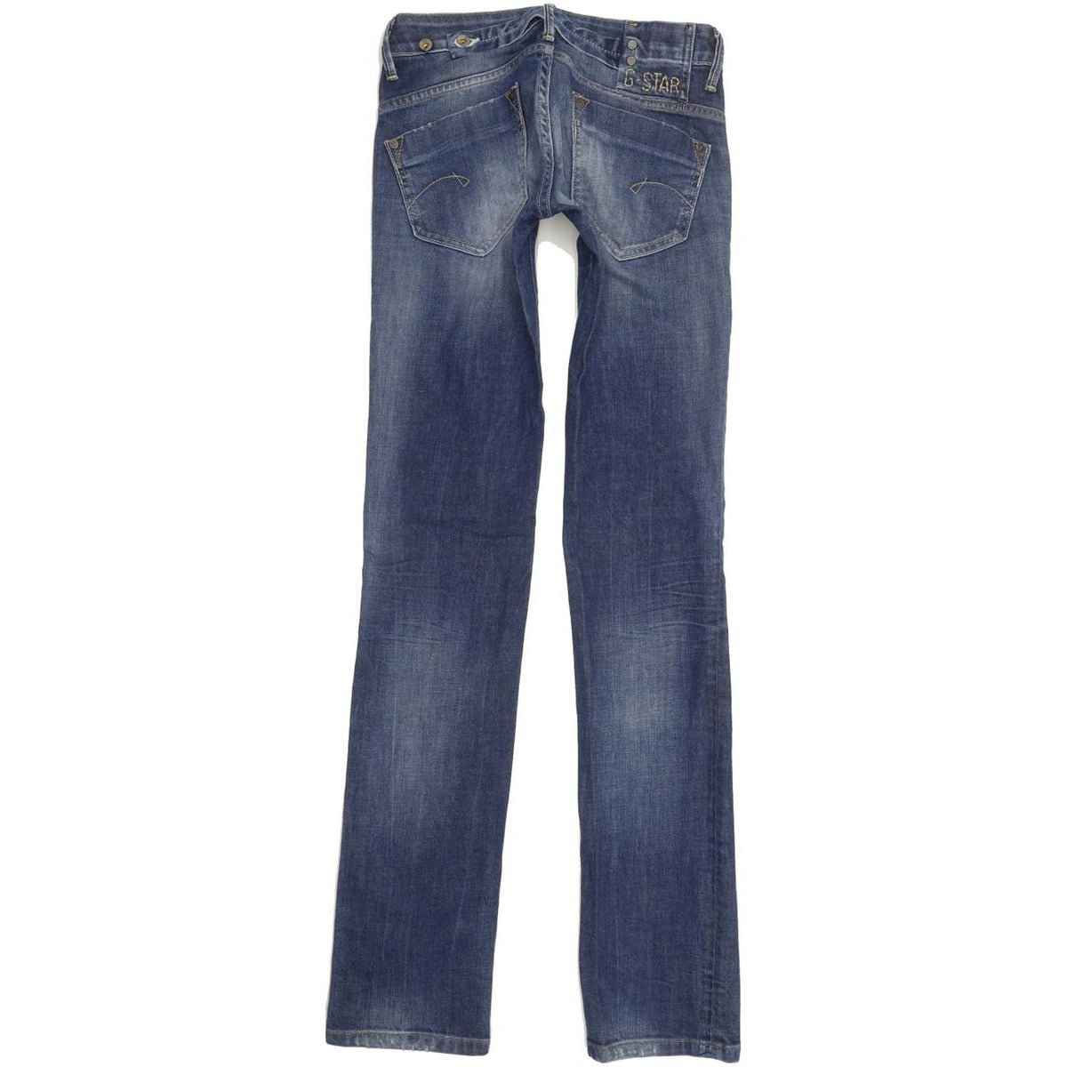 G-Star Midge Women Blue Straight Slim Stretch Jeans W27 L35