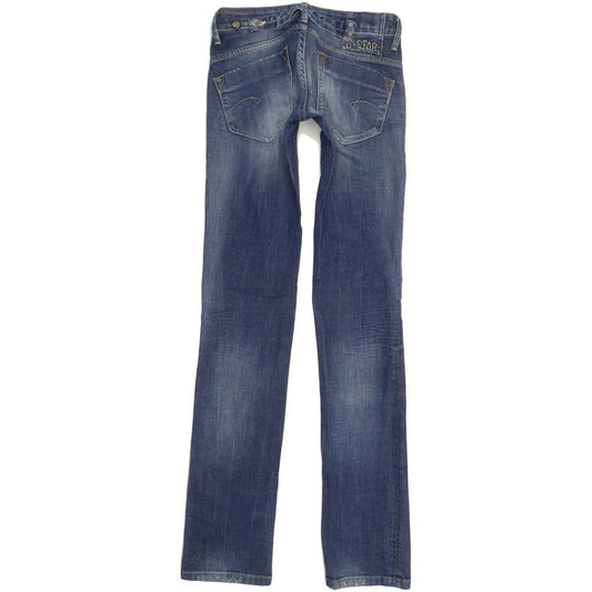G-Star Midge Women Blue Straight Slim Stretch Jeans W27 L35