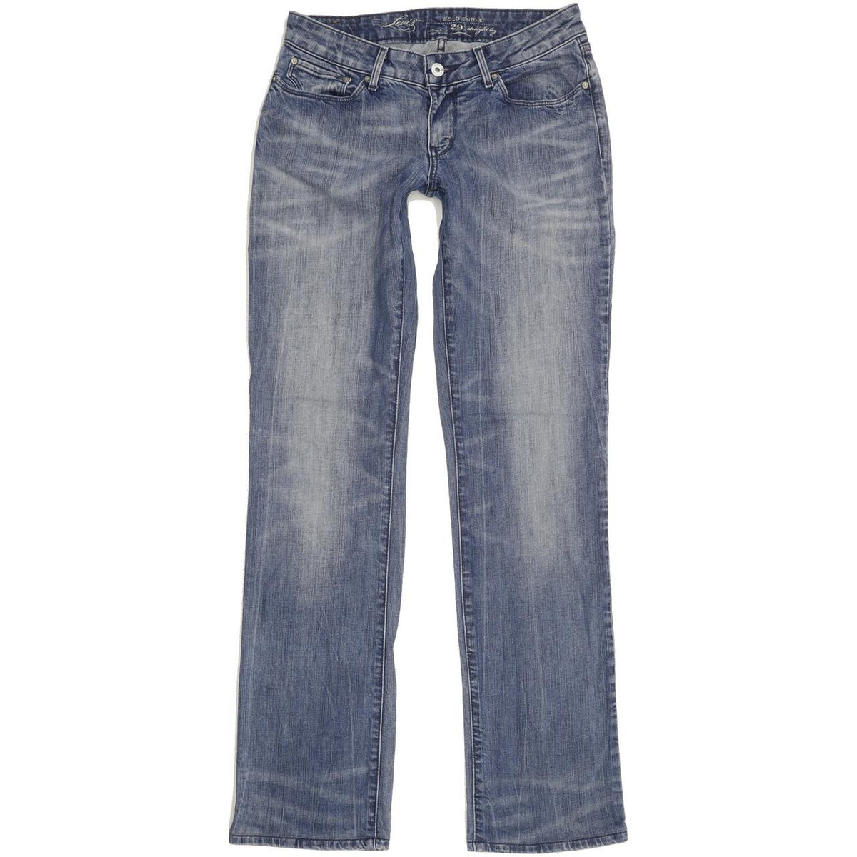 Levi's Bold Curve Women Blue Straight Slim Stretch Jeans W29 L32