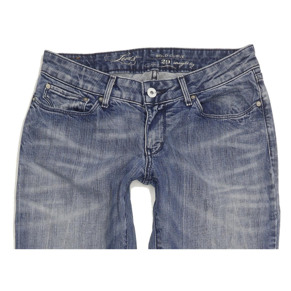 Levi's Bold Curve Women Blue Straight Slim Stretch Jeans W29 L32