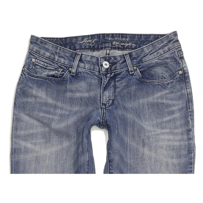 Levi's Bold Curve Women Blue Straight Slim Stretch Jeans W29 L32