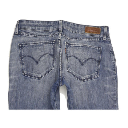Levi's Bold Curve Women Blue Straight Slim Stretch Jeans W29 L32