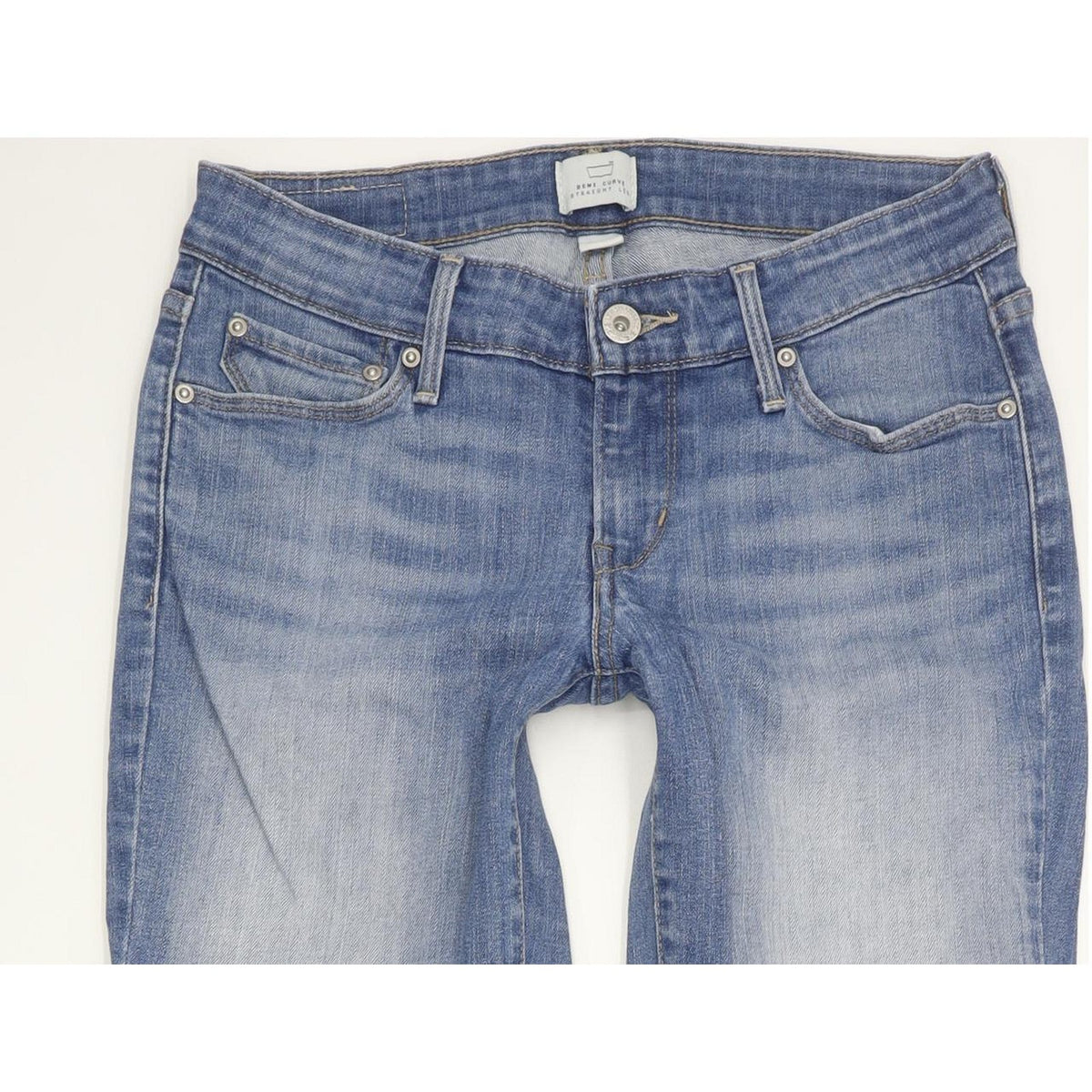 Levi's Demi Curve Women Blue Straight Slim Stretch Jeans W26 L29