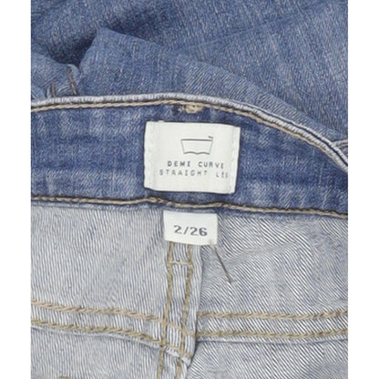 Levi's Demi Curve Women Blue Straight Slim Stretch Jeans W26 L29