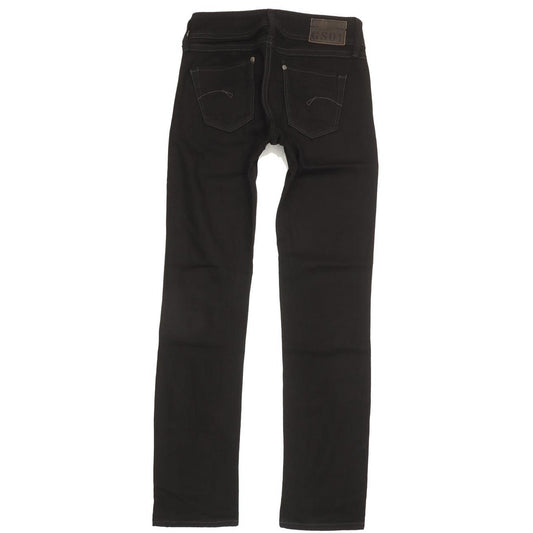 G-Star Ford Women Black Straight Slim Jeans W26 L30