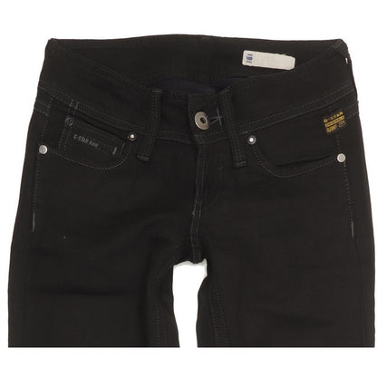 G-Star Ford Women Black Straight Slim Jeans W26 L30