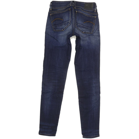 G-Star Lynn Mid Women Blue Skinny Slim Stretch Jeans W26 L29