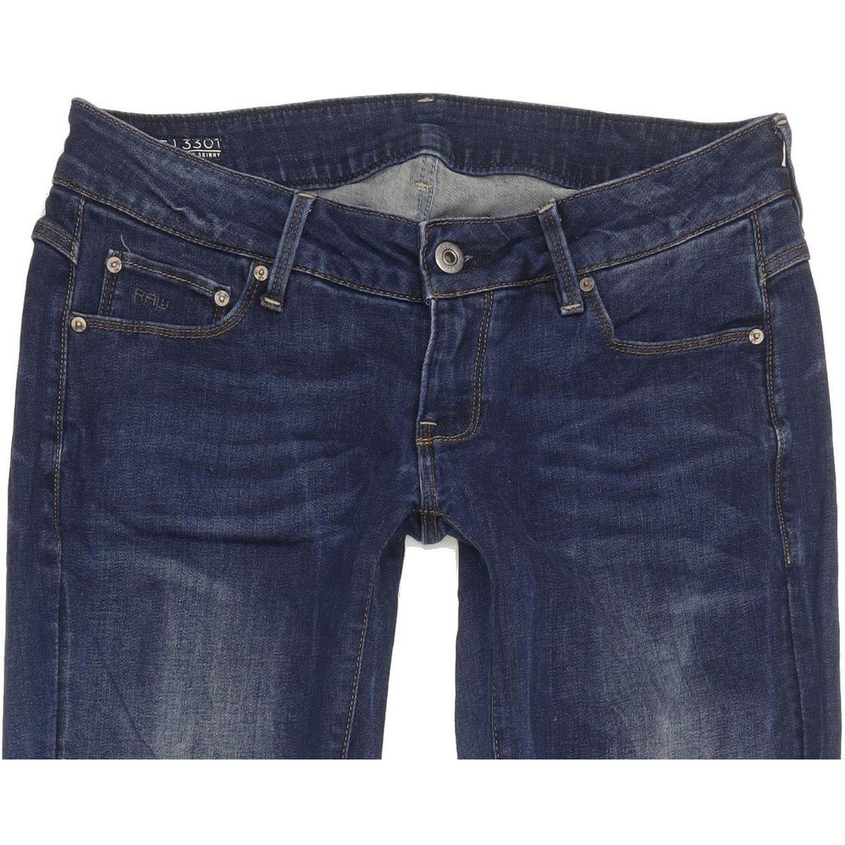 G-Star 3301 Low Women Blue Skinny Slim Stretch Jeans W29 L31