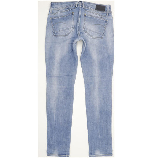 G-Star Lynn Mid Women Blue Skinny Slim Stretch Jeans W28 L30