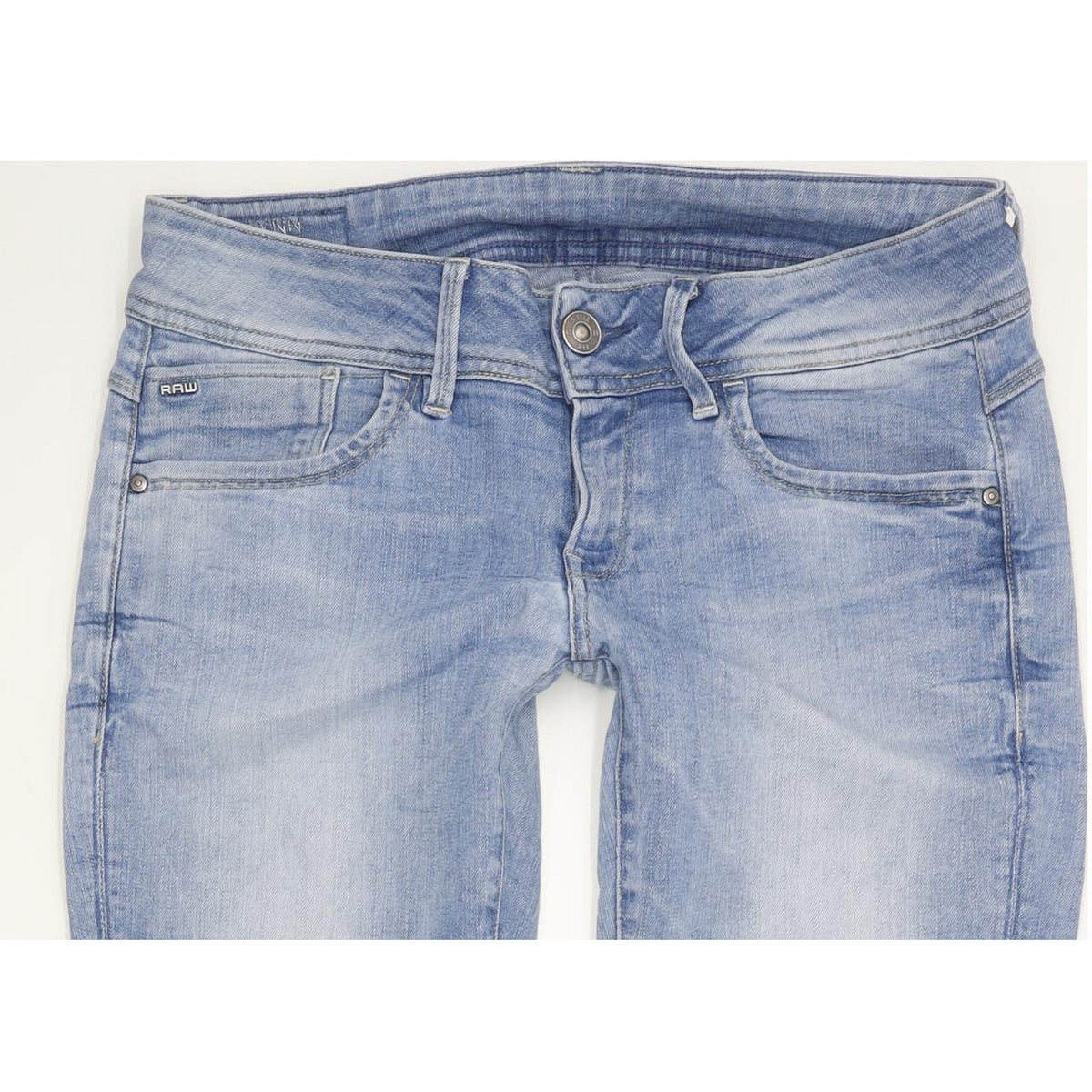 G-Star Lynn Mid Women Blue Skinny Slim Stretch Jeans W28 L30