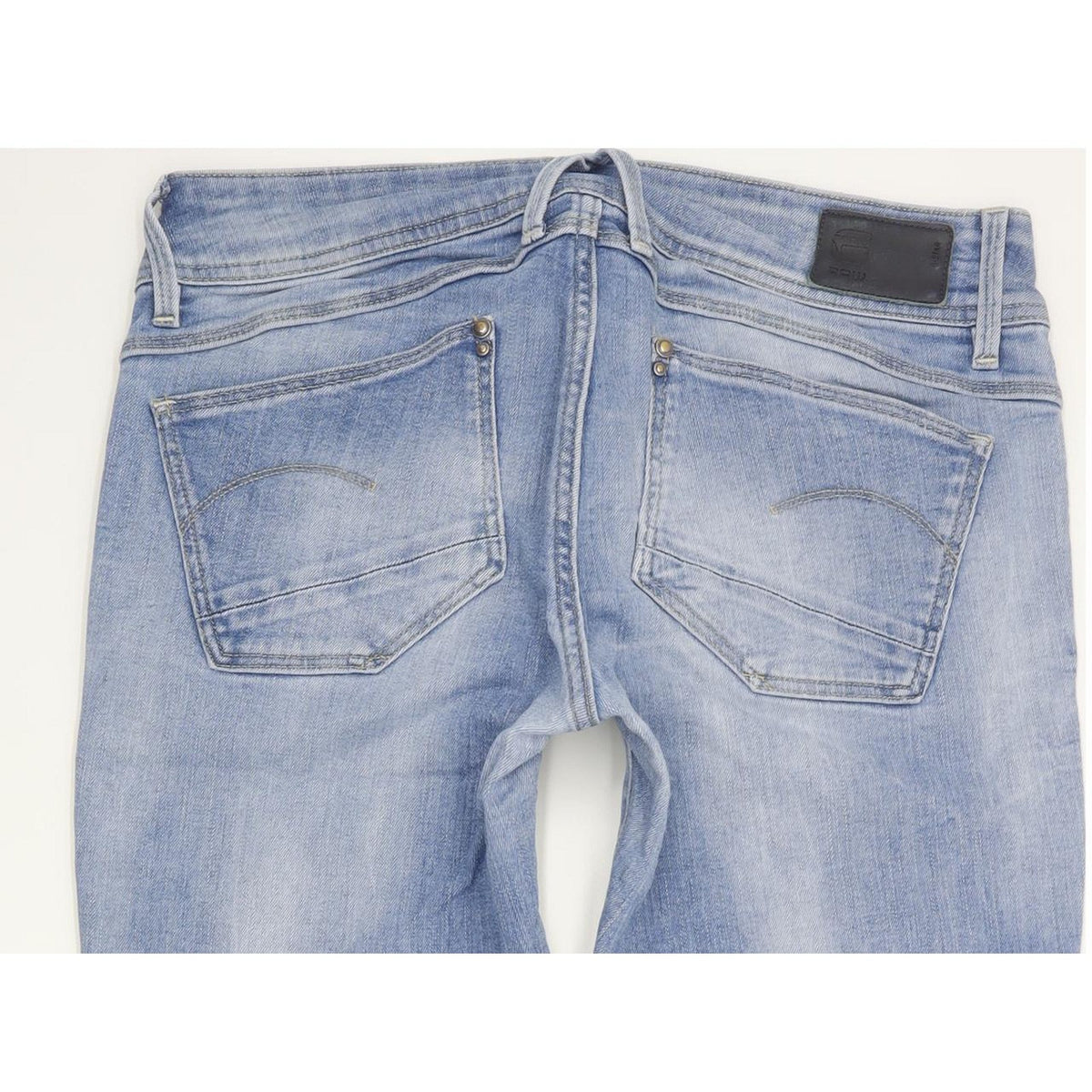 G-Star Lynn Mid Women Blue Skinny Slim Stretch Jeans W28 L30