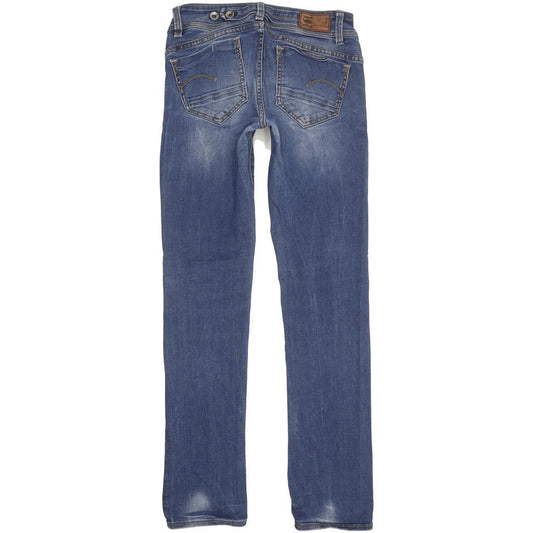 G-Star Midge Saddle Women Blue Straight Slim Stretch Jeans W26 L30