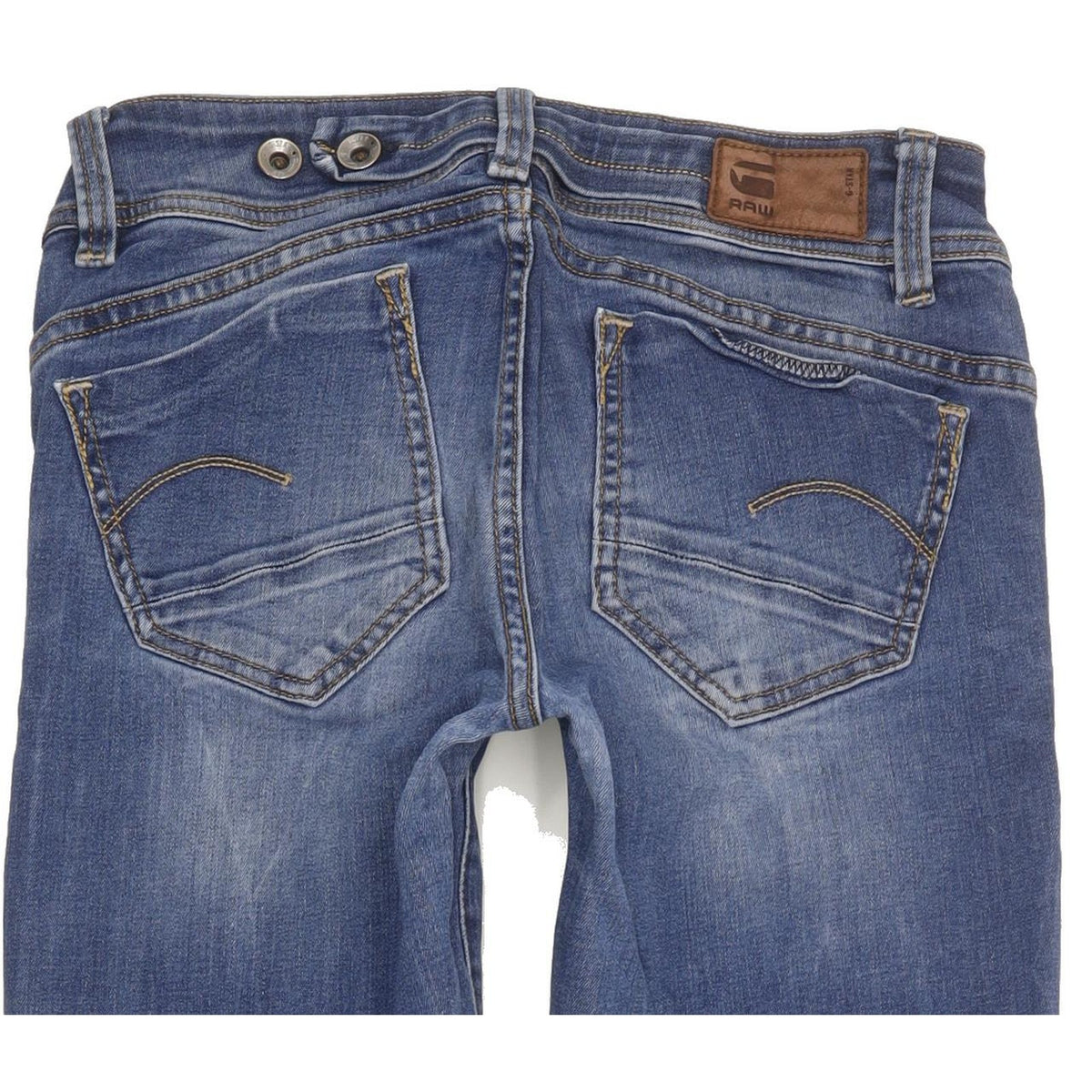 G-Star Midge Saddle Women Blue Straight Slim Stretch Jeans W26 L30