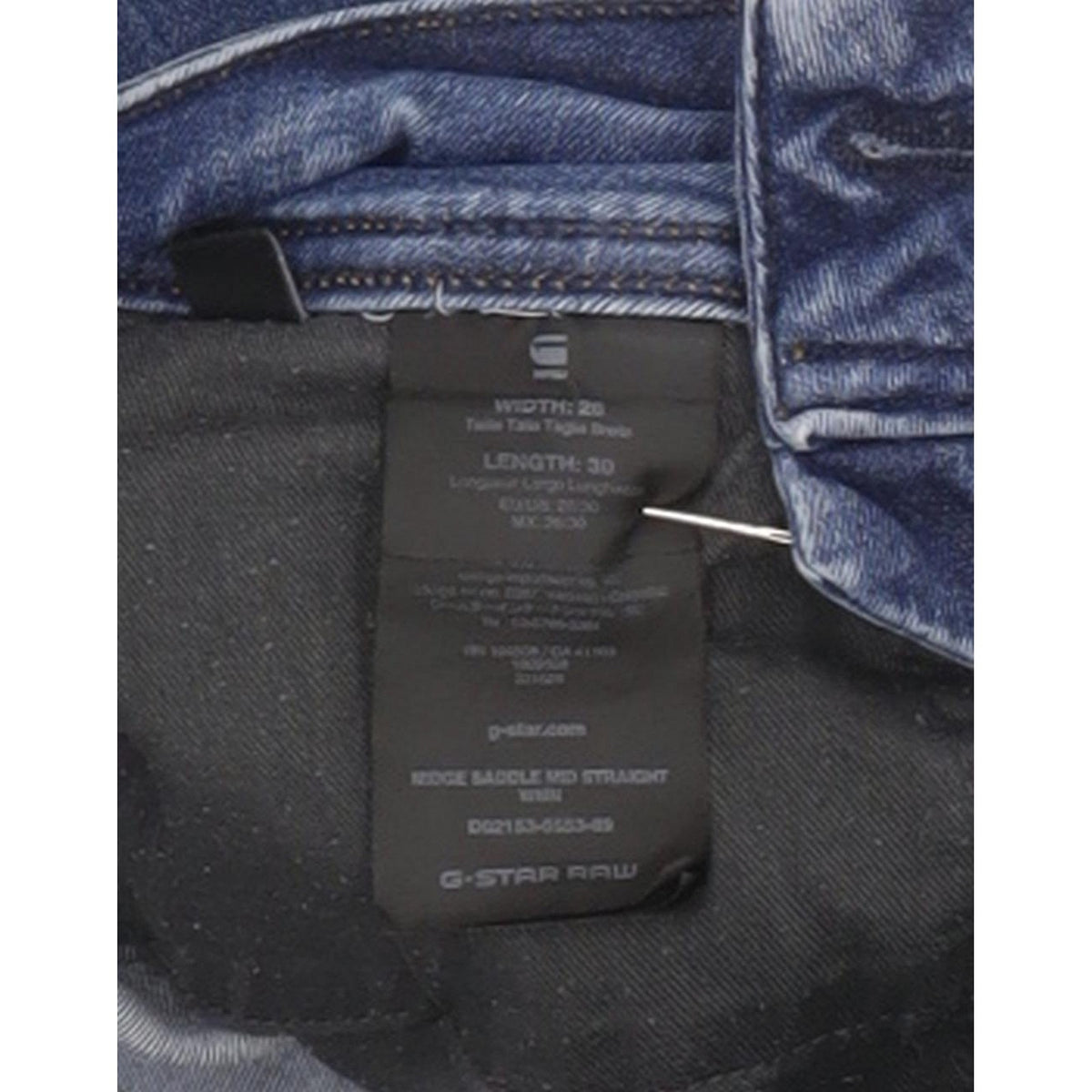 G-Star Midge Saddle Women Blue Straight Slim Stretch Jeans W26 L30