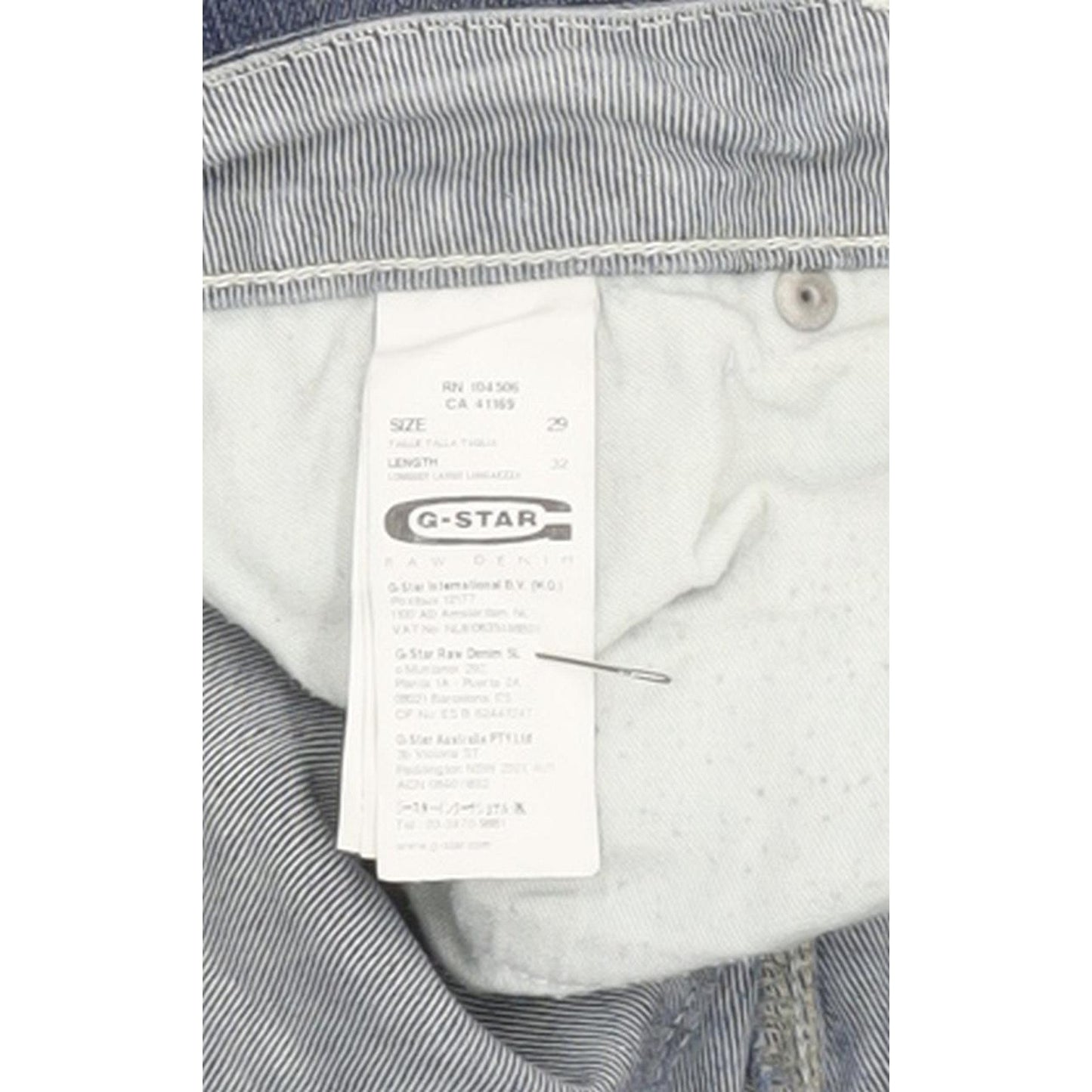 G-Star Midge Women Blue Straight Slim Stretch Jeans W29 L30