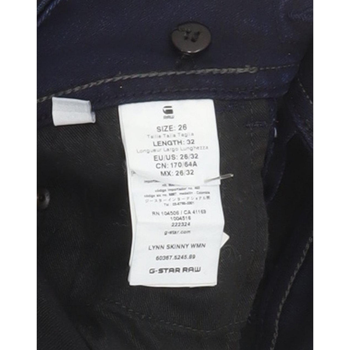G-Star Lynn Women Navy Skinny Slim Stretch Jeans W26 L31