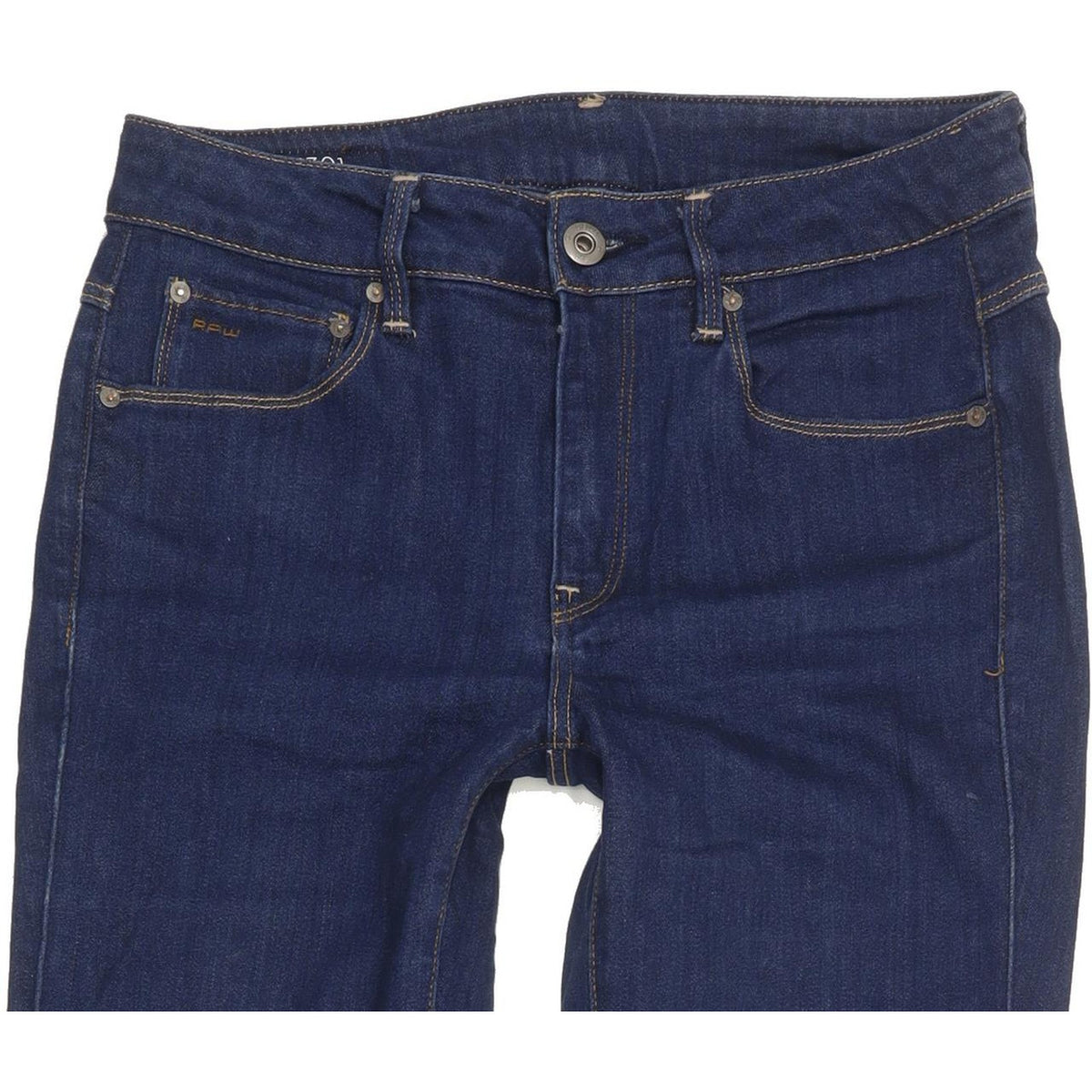 G-Star 3301 High Women Blue Straight Slim Stretch Jeans W26 L30