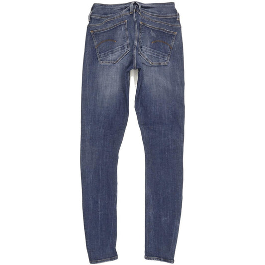 G-Star Women Blue Skinny Slim Stretch Jeans W24 L29