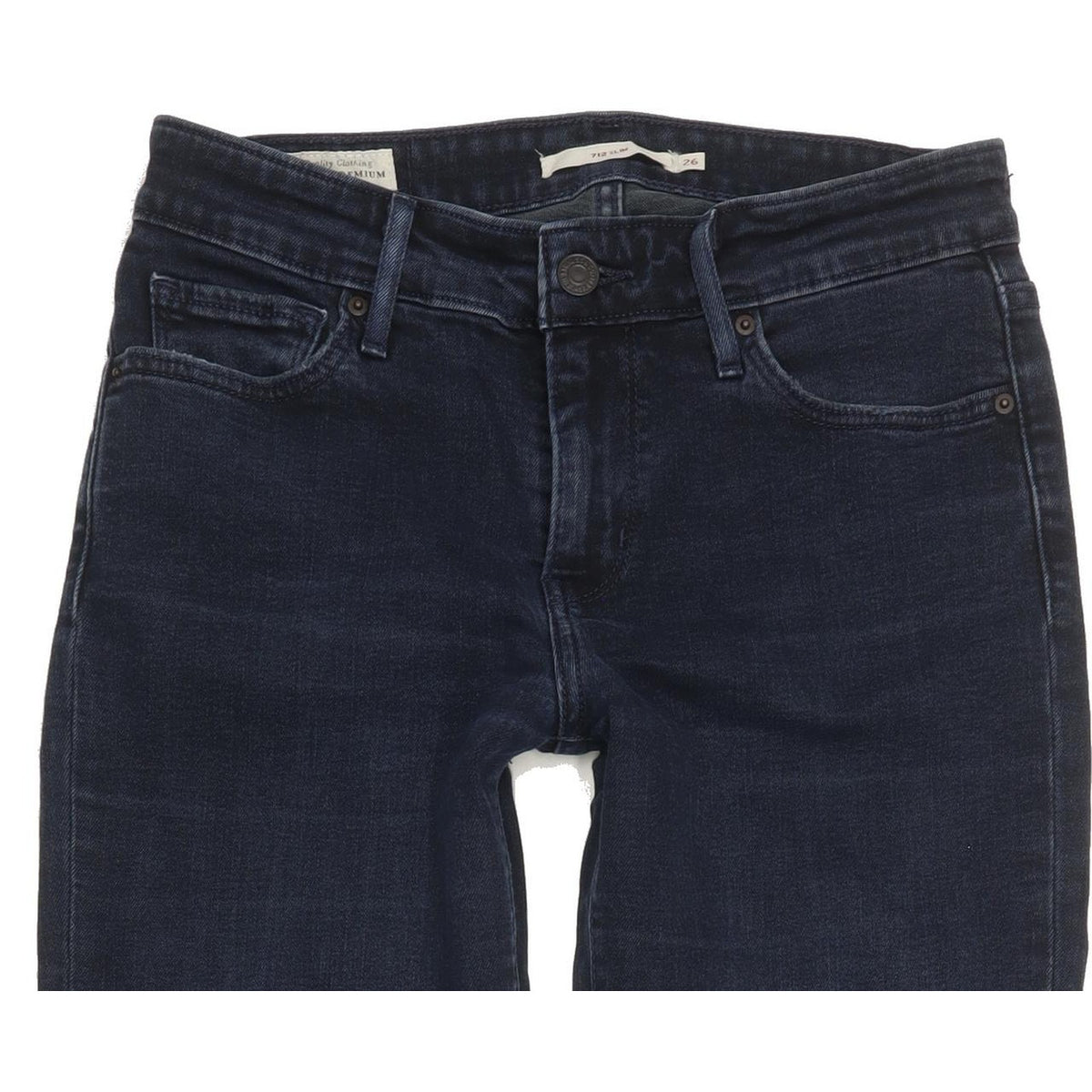 Levi's 712 Women Blue Straight Slim Stretch Jeans W26 L32