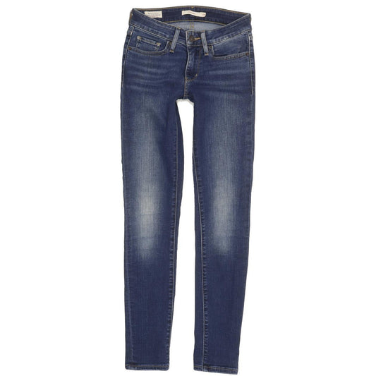Levi's 711 Women Blue Skinny Slim Stretch Jeans W24 L29