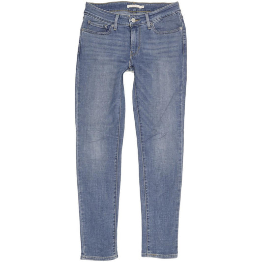 Levi's 711 Women Blue Skinny Slim Stretch Jeans W27 L28