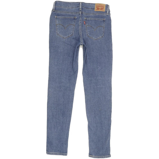 Levi's 711 Women Blue Skinny Slim Stretch Jeans W27 L28