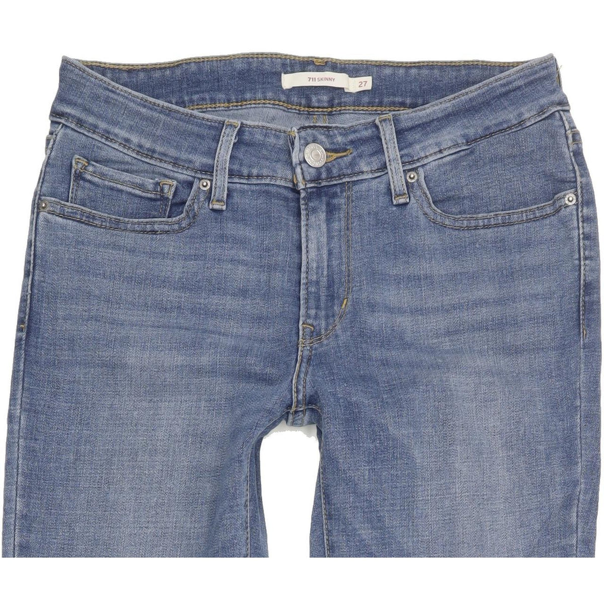Levi's 711 Women Blue Skinny Slim Stretch Jeans W27 L28