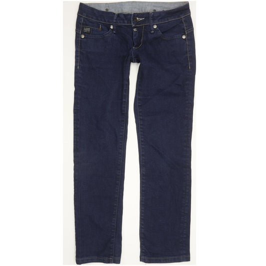 G-Star Midge Women Blue Straight Slim Stretch Jeans W29 L28