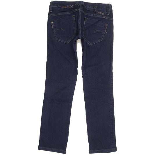 G-Star Midge Women Blue Straight Slim Stretch Jeans W29 L28