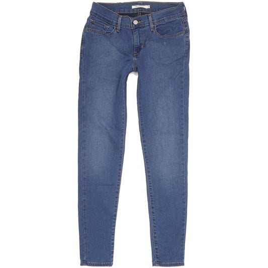 Levi's 710 Super Women Blue Skinny Slim Stretch Jeans W28 L28