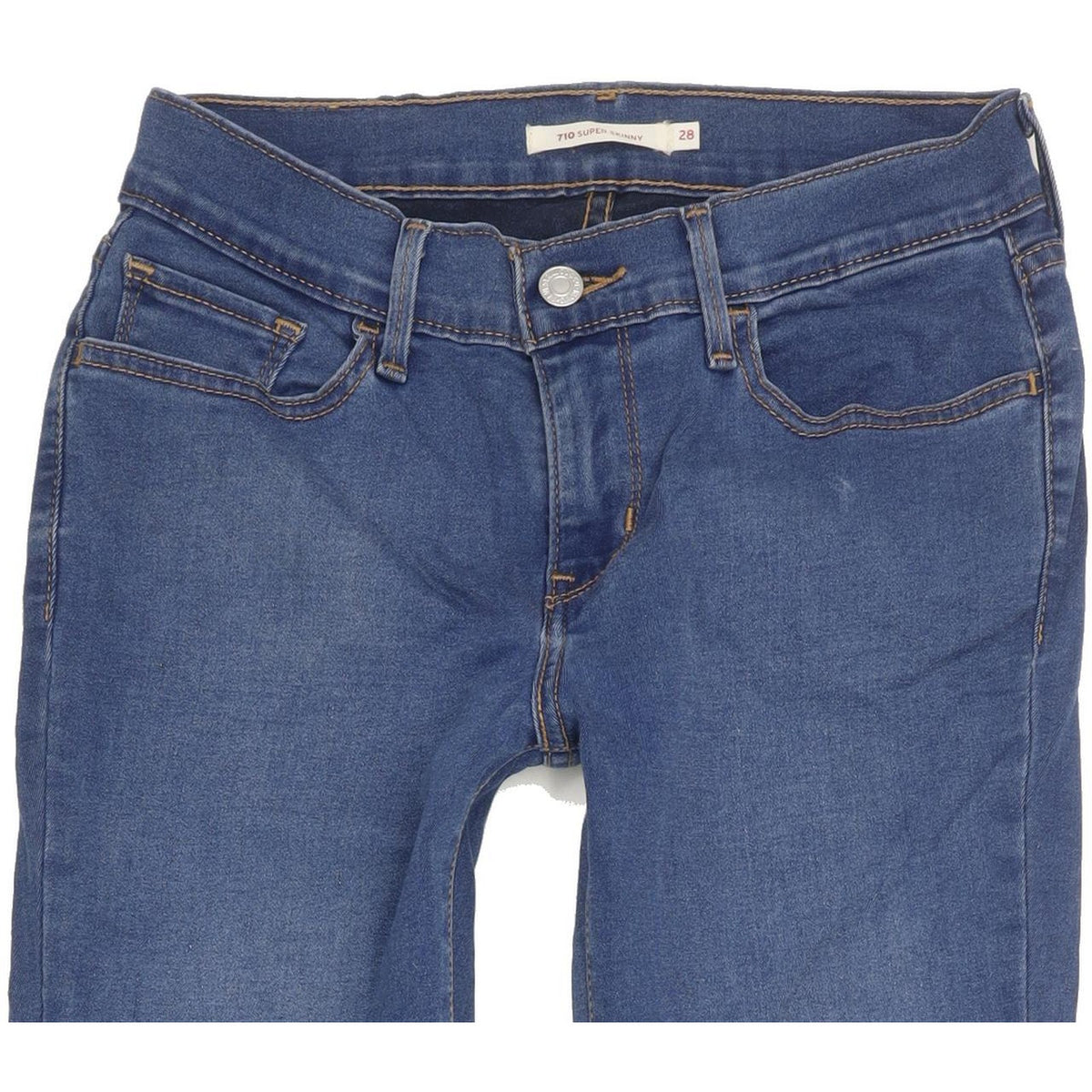 Levi's 710 Super Women Blue Skinny Slim Stretch Jeans W28 L28