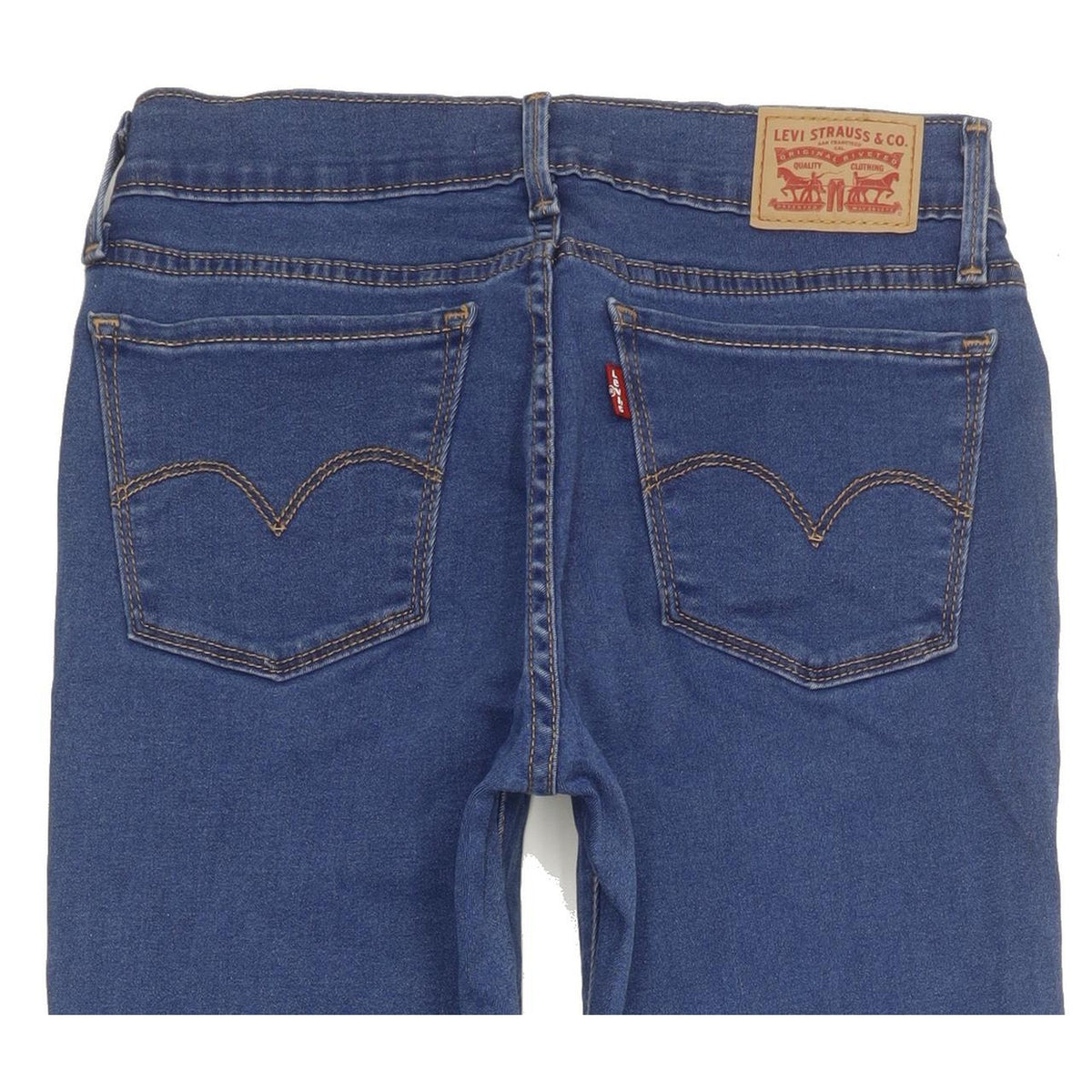 Levi's 710 Super Women Blue Skinny Slim Stretch Jeans W28 L28