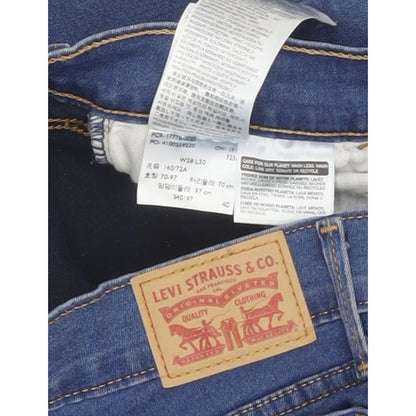 Levi's 710 Super Women Blue Skinny Slim Stretch Jeans W28 L28