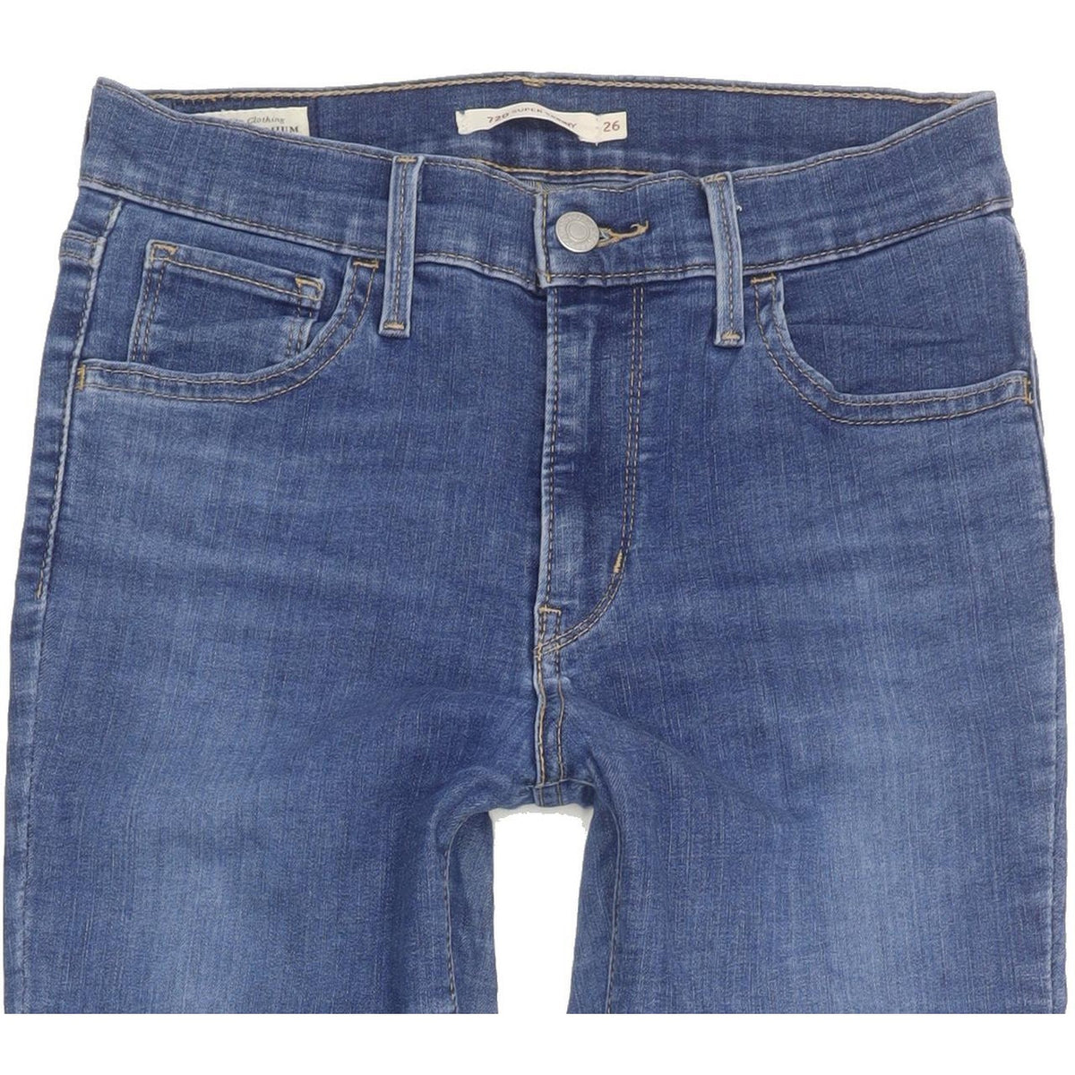 Levi's 720 Super Women Blue Skinny Slim Stretch Jeans W26 L30
