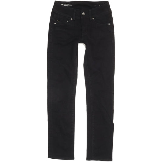 G-Star Midge Saddle Women Black Straight Slim Stretch Jeans W27 L29