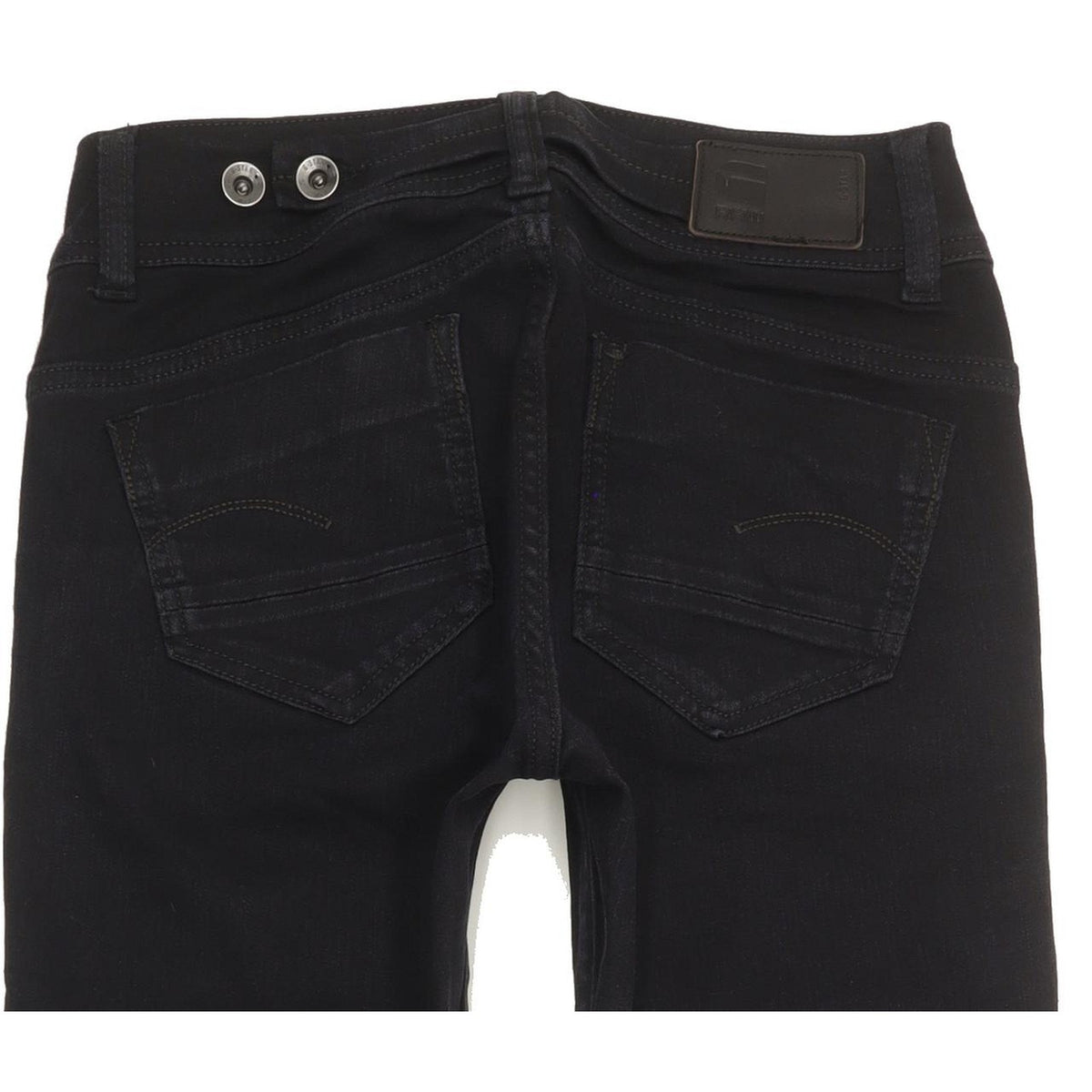 G-Star Midge Saddle Women Black Straight Slim Stretch Jeans W27 L29