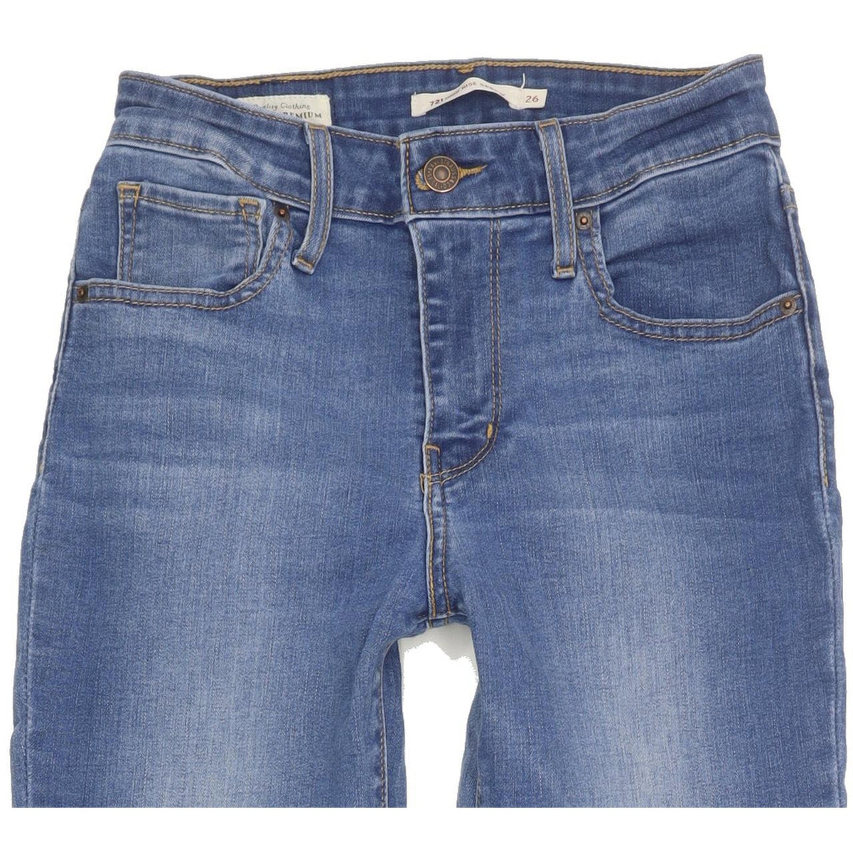 Levi's 721 Women Blue Skinny Slim Stretch Jeans W26 L30