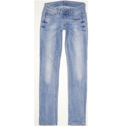 G-Star Midge Women Blue Straight Slim Stretch Jeans W26 L34