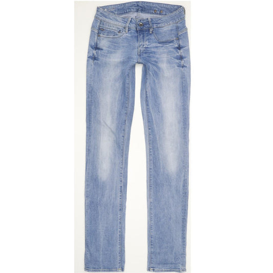 G-Star Midge Women Blue Straight Slim Stretch Jeans W26 L34