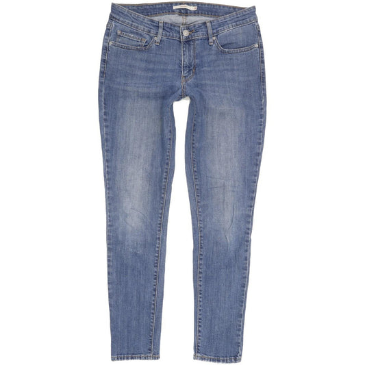 Levi's 711 Women Blue Skinny Slim Stretch Jeans W28 L28
