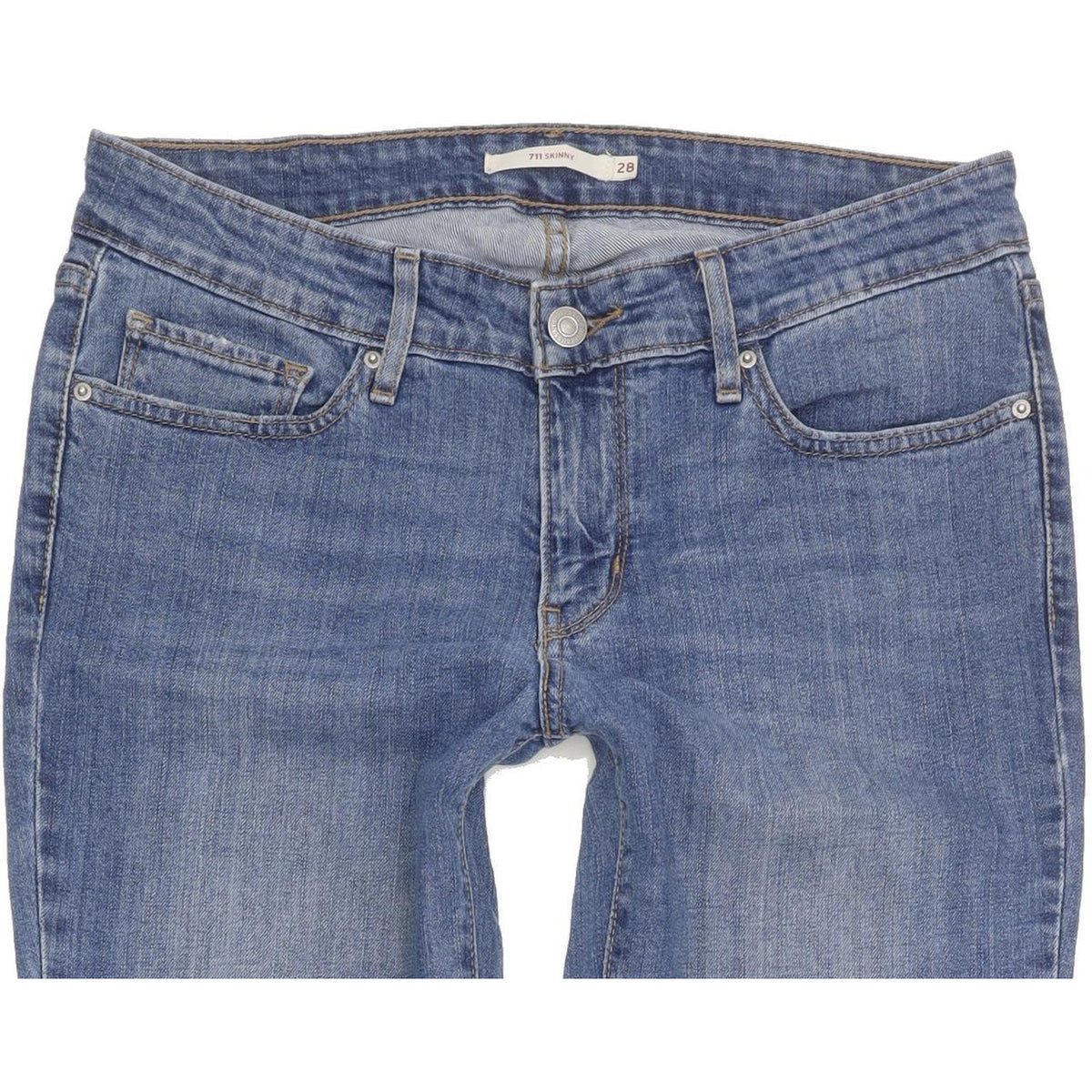 Levi's 711 Women Blue Skinny Slim Stretch Jeans W28 L28