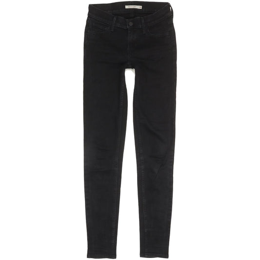 Levi's 710 Super Women Black Skinny Slim Stretch Jeans W26 L30