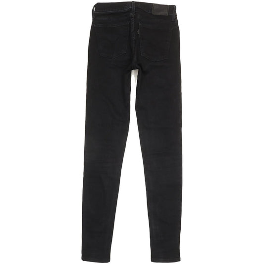Levi's 710 Super Women Black Skinny Slim Stretch Jeans W26 L30