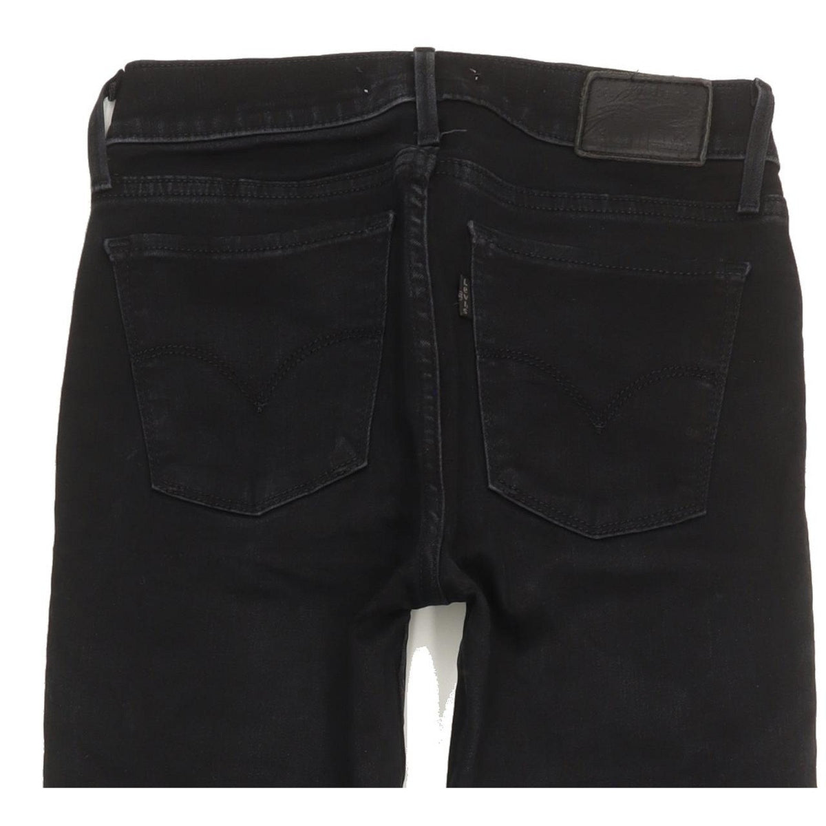 Levi's 710 Super Women Black Skinny Slim Stretch Jeans W26 L30